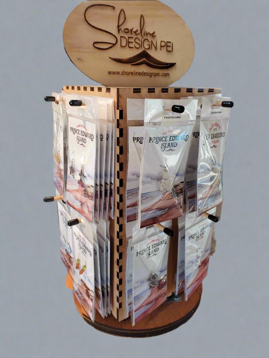 16 peg rotating display case